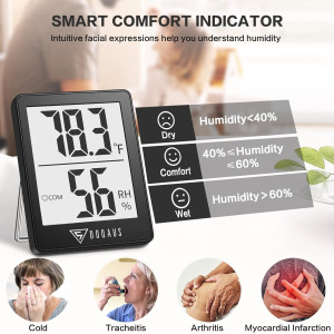 DOQAUS Digital Hygrometer & Thermometer - Fast, Accurate Indoor Humidity Monitor