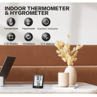 DOQAUS Digital Hygrometer & Thermometer - Fast, Accurate Indoor Humidity Monitor