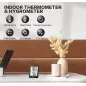DOQAUS Hygromètre Numérique Intérieur Thermomètre Humidité Rapide Précis pour Maison Bureau Noir
