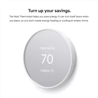 Google Nest Thermostat Snow - Thermostat Intelligent Programmable Wifi pour Maison