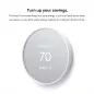 Google Nest Thermostat Snow - Thermostat Intelligent Programmable Wifi pour Maison