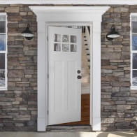 Poignée de porte Amazon Basics noire mate avec serrure clé