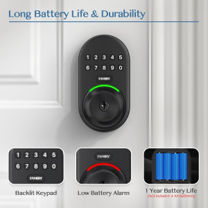 Yamiry Keypad Smart Door Knob Lock – Keyless Digital Front Door Handle