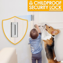 Childproof Door Lock 2 Pack – 3 Inch Reinforcement, Withstands 800 lbs