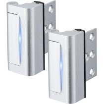 2 Pack Childproof Door Locks - Metal Reinforcement Deadbolt Latch Silver