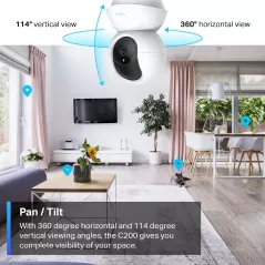 Caméra Sécurité TP-Link Tapo C200 1080P avec Audio & Nuit
