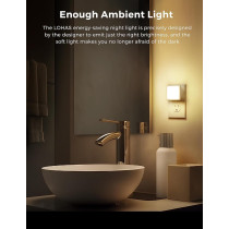 L LOHAS LED Night Light 2-Pack, Auto On/Off, Soft White 3000K