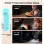 Lampe de Lecture Rechargeable Gritin, 3 Températures, 5 Niveaux, Compacte, Clip Bleu pour Lecteurs