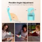 Lampe de Lecture Rechargeable Gritin, 3 Températures, 5 Niveaux, Compacte, Clip Bleu pour Lecteurs