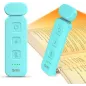 Lampe de Lecture Rechargeable Gritin, 3 Températures, 5 Niveaux, Compacte, Clip Bleu pour Lecteurs