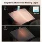 Lampe de Lecture Rechargeable Gritin, 3 Températures, 5 Niveaux, Compacte, Clip Bleu pour Lecteurs