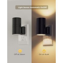L LOHAS LED Night Light 2 Pack, Dimmable 3000K Soft White with Sensor