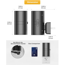 L LOHAS LED Night Light 2 Pack, Dimmable 3000K Soft White with Sensor