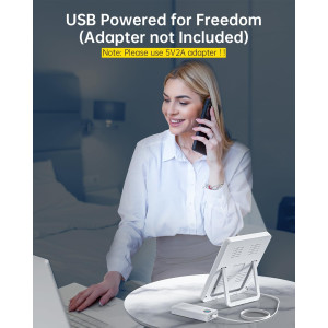 SUXIO Light Therapy Lamp 10000 Lux – Portable Mood Boosting Daylight Lamp