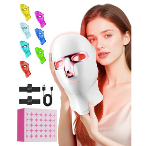 FOLOKE Red Light Therapy Mask for Face & Neck – USB C Rechargeable