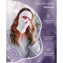 FOLOKE Red Light Therapy Mask for Face & Neck – USB C Rechargeable