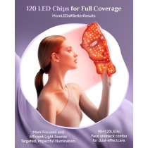 FOLOKE Red Light Therapy Mask for Face & Neck – USB C Rechargeable