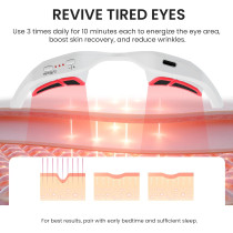 Under Eye Red Light Therapy Glasses for Dark Circles & Fine Lines