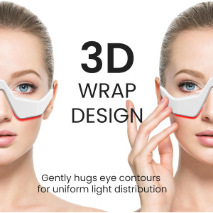 Under Eye Red Light Therapy Glasses for Dark Circles & Fine Lines
