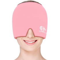 Migraine Relief Cap - Hot & Cold Therapy for Headache & Puffy Eyes (Pink)