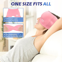 Migraine Relief Cap - Hot & Cold Therapy for Headache & Puffy Eyes (Pink)