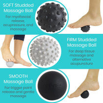 Vive Massage Ball Set (4pcs) – Relief for Foot Pain & Muscle Therapy