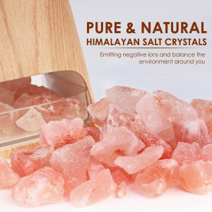 SALKING 2-in-1 Ultrasonic Essential Oil Diffuser & Himalayan Salt Lamp