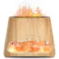 SALKING 2-in-1 Ultrasonic Essential Oil Diffuser & Himalayan Salt Lamp, 150ml Cool Mist Humidifier, Auto Off