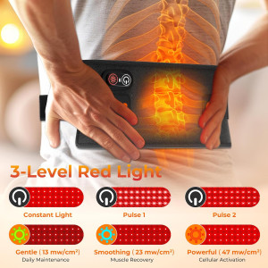 Portable Cordless Red Light Therapy Pad 660&850nm for Pain Relief