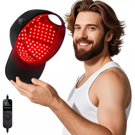 Casquette Laser Anti-Chute Cheveux, Thérapie par Lumière Rouge