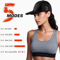 Laser Hair Growth Cap - Red Light Therapy for Thicker Hair, Deep Black