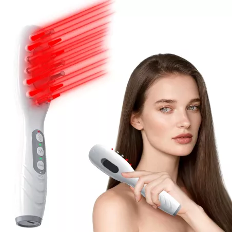 Peigne Laser & Therabrush : Croissance des Cheveux Rouge