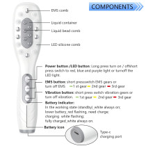 Laser Therapy Hair Growth Comb | Red Light Therapy Brush for Hair Growth