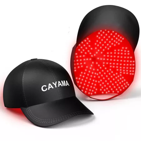 CAYAMA Casquette de Thérapie par Lumière Rouge 510 LED pour des Cheveux Plus Denses et Sains Homme & Femme
