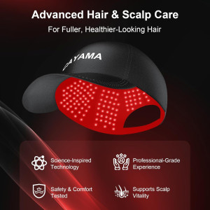 CAYAMA Casque Thérapie Lumière Rouge – 510 LEDs pour Cheveux