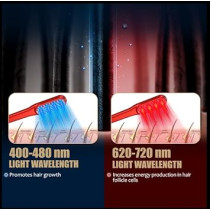 Peigne Laser Croissance Cheveux Rouge - Traitement Unisexe