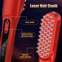 Peigne Laser Croissance Cheveux Rouge - Traitement Unisexe