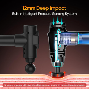 AERLANG Massage Gun with Heat, 7 Heads & Silent Deep Tissue Massager