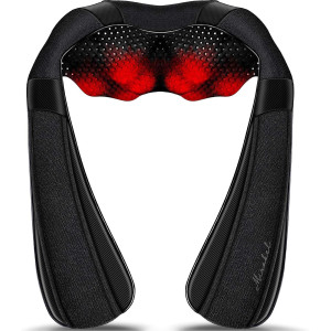 Shiatsu Neck & Shoulder Massager with Heat – Deep Tissue Pain Relief Pillow