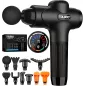 TOLOCO Pistolet de Massage Profond, 10 Têtes, Ultra Silencieux, Portable, Noir - Pour Athlètes et Relaxation
