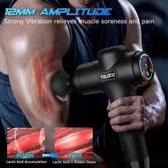 TOLOCO Pistolet de Massage Profond 10 Têtes - Silencieux