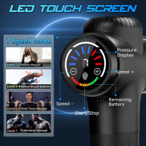 TOLOCO Deep Tissue Massage Gun with 10 Heads – Quiet, Portable, Black