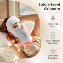 Masque LED Visage & Cou Rechargeable - Thérapie Lumière Roja