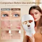 Masque de thérapie par lumière rouge sans fil, LED rechargeable USB-C, infrarouge pour visage, maison, voyage, yoga, sommeil