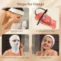 Masque de thérapie par lumière rouge sans fil, LED rechargeable USB-C, infrarouge pour visage, maison, voyage, yoga, sommeil