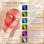 Masque de thérapie par lumière rouge sans fil, LED rechargeable USB-C, infrarouge pour visage, maison, voyage, yoga, sommeil