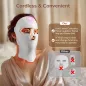 Masque de thérapie par lumière rouge sans fil, LED rechargeable USB-C, infrarouge pour visage, maison, voyage, yoga, sommeil