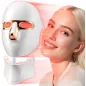 Masque de thérapie par lumière rouge sans fil, LED rechargeable USB-C, infrarouge pour visage, maison, voyage, yoga, sommeil