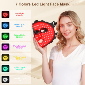 Rechargeable Red Light Therapy LED Face Mask for Comfortable Home Use