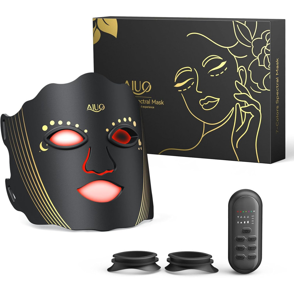 Masque LED Visage Thérapie Lumière Rouge Rechargeable Confort